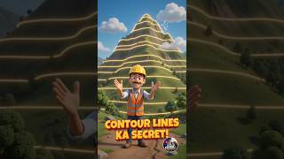 😱 Contour Lines Ka Secret! | Surveying Ka Sabse Important Concept #viral #shorts #civilengineering