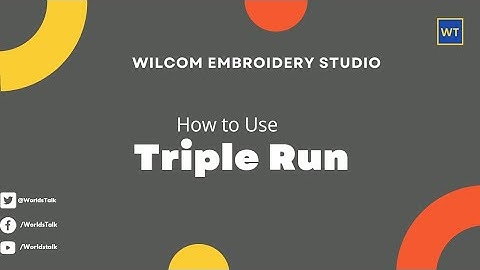 How to Use Triple Run In Wilcom Embroidery Studio | Urdu/Hindi | World