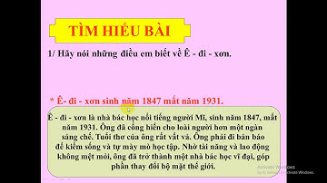 TẬP ĐỌC : NHÀ BÁC HỌC VÀ BÀ CỤ ( LỚP 3)
