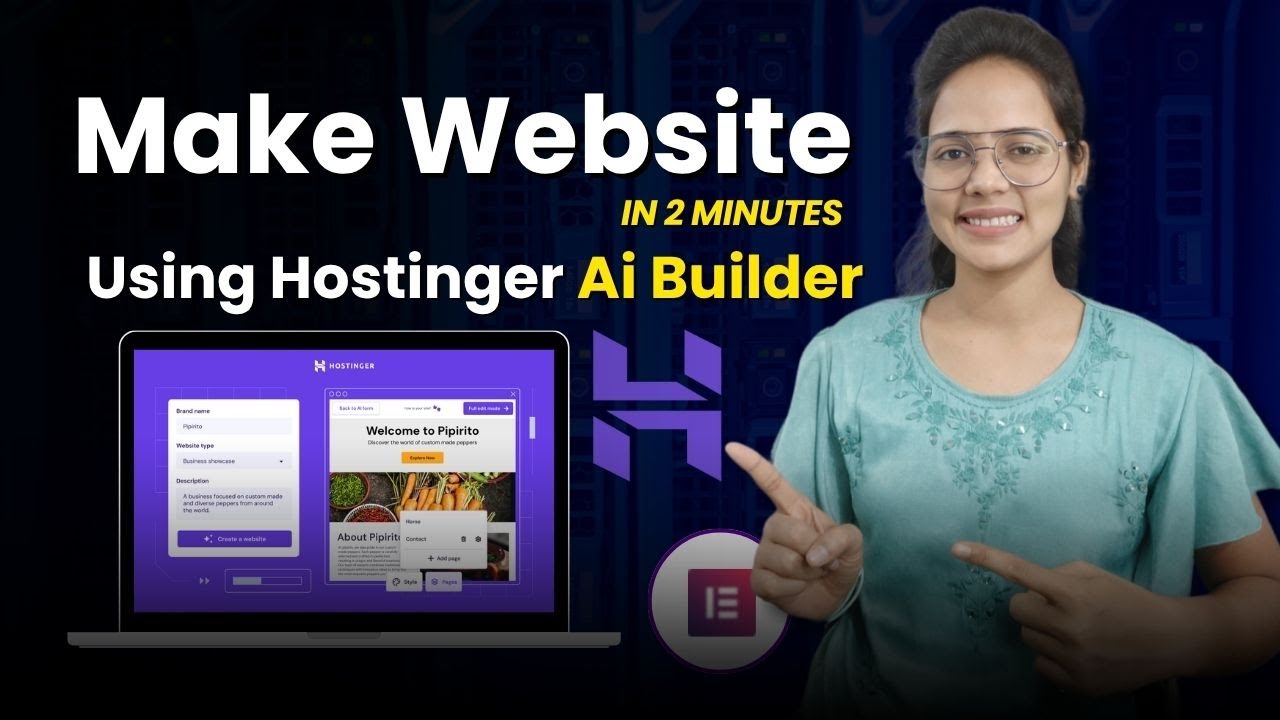 Make Website in 2 Minutes Using Hostinger AI Website Builder ~ Full ...