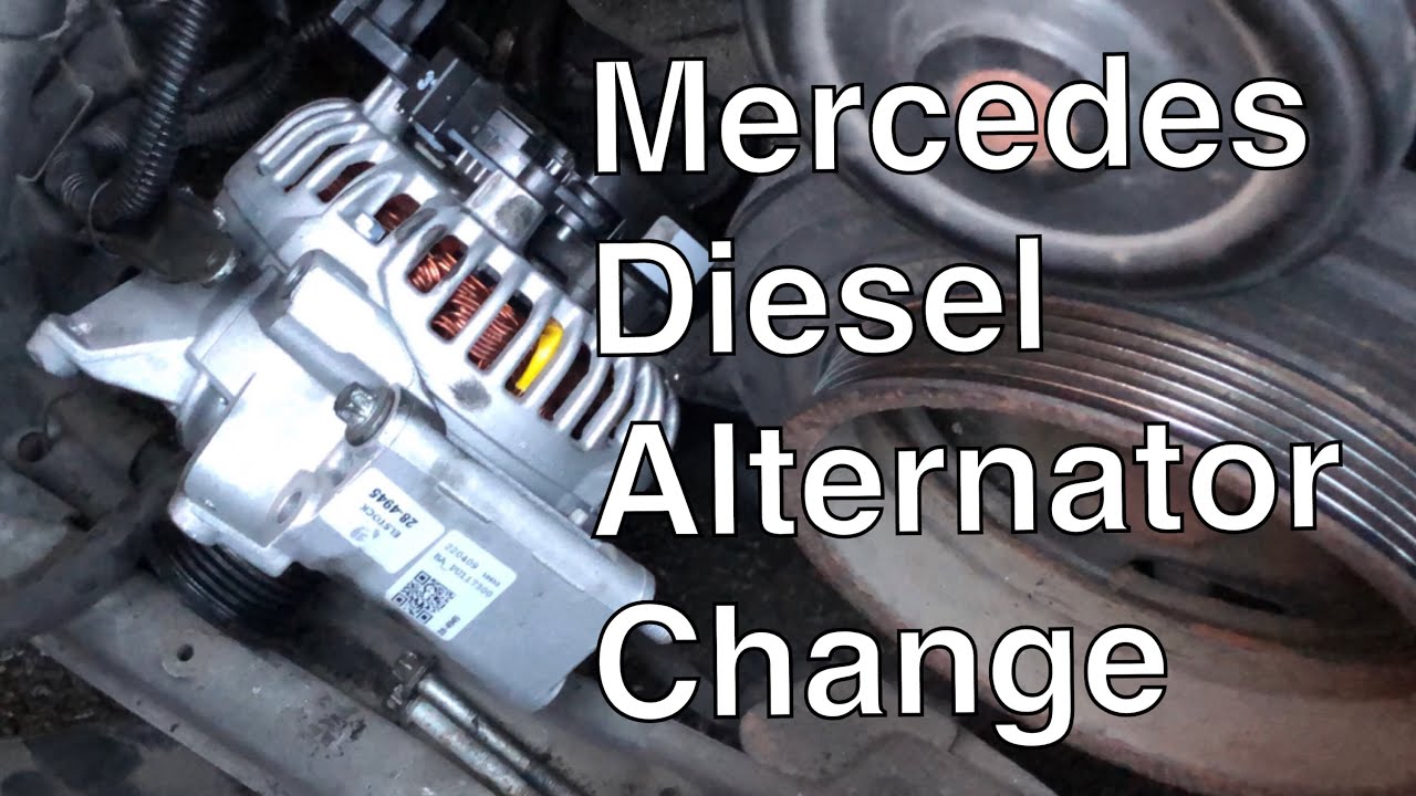 Mercedes C220 D Alternator Change. How to remove and replace. YouTube