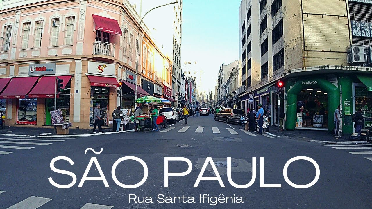 [ 4K ] Walking in Sao Paulo | RUA SANTA IFIGÊNIA, a famosa RUA DOS ...