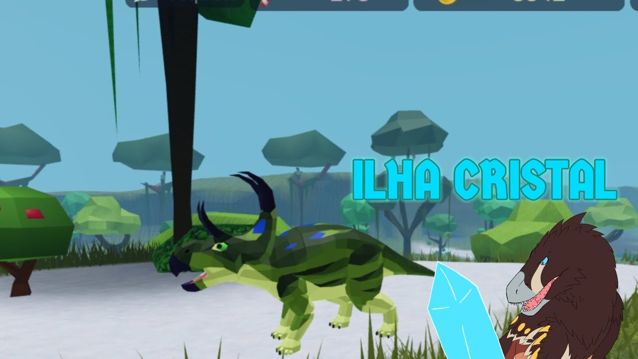 sobrevivendo de machairoceratops na ilha cristal no pré história