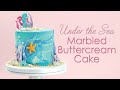 Marbled Buttercream - Under the Sea Seahorse Cake Decorating Tutorial