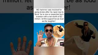 MC hammer is now a successful tech investor after overcoming financial struggles.  #success