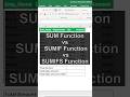 SUM vs SUMIF vs SUMIFS 😱 | Excel Quick Comparison