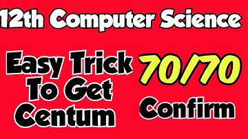 How to get Centum in 12th Computer science?|centum plan for Computer science|Vincent Info|