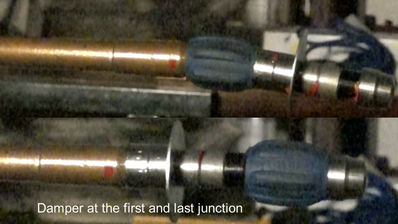 Slow motion effect of damper position on recurve bow vibrations at 1000