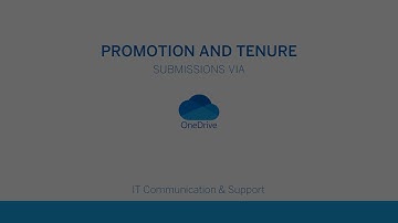 VSU Promotion & Tenure: OneDrive Submissions Part 1
