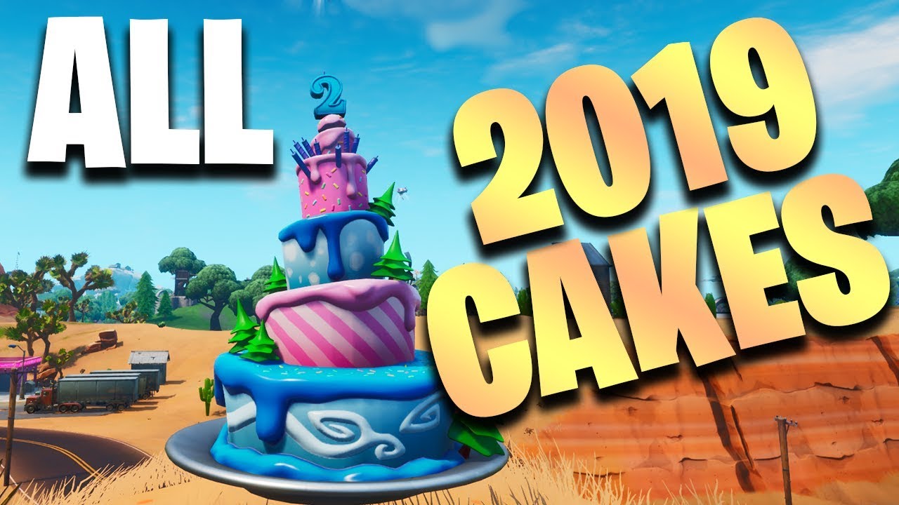 Fortnite: All 2019 Birthday Cake Locations (BIRTHDAY BASH)