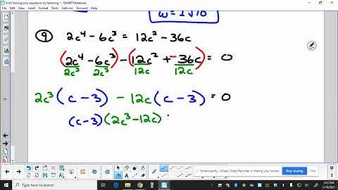 4.5: Solving polynomial equations by factoring solutions