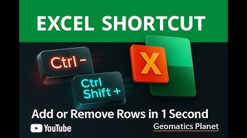 Excel Shortcut: Add or Remove Rows and Columns with Ctrl + – and Ctrl + Shift + +