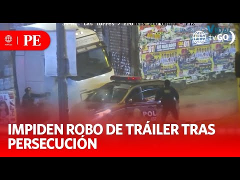Persecución de película para evitar robo de tráiler | Primera Edición | Noticias Perú