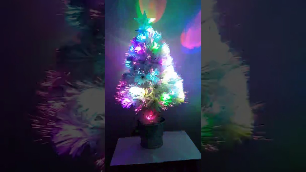 2ft LED & Fiber Optic White Christmas Tree YouTube