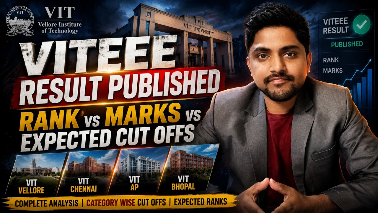 VITEEE 2026 Result OUT! 🚨 Rank vs Branch & Category Cutoffs | VIT ...