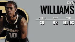 Cody Williams | #𝟙𝟘 | Colorado Buffaloes Shooting Guard