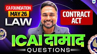 ICAI's DAMAD QUESTIONS of CONTRACT ACT | CA FOUNDATION MAY'26 | CA CS SHANTAM GUPTA