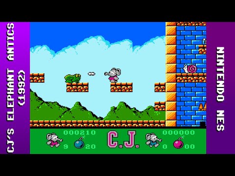CJu0027s Elephant Antics Longplay (NES) [QHD]