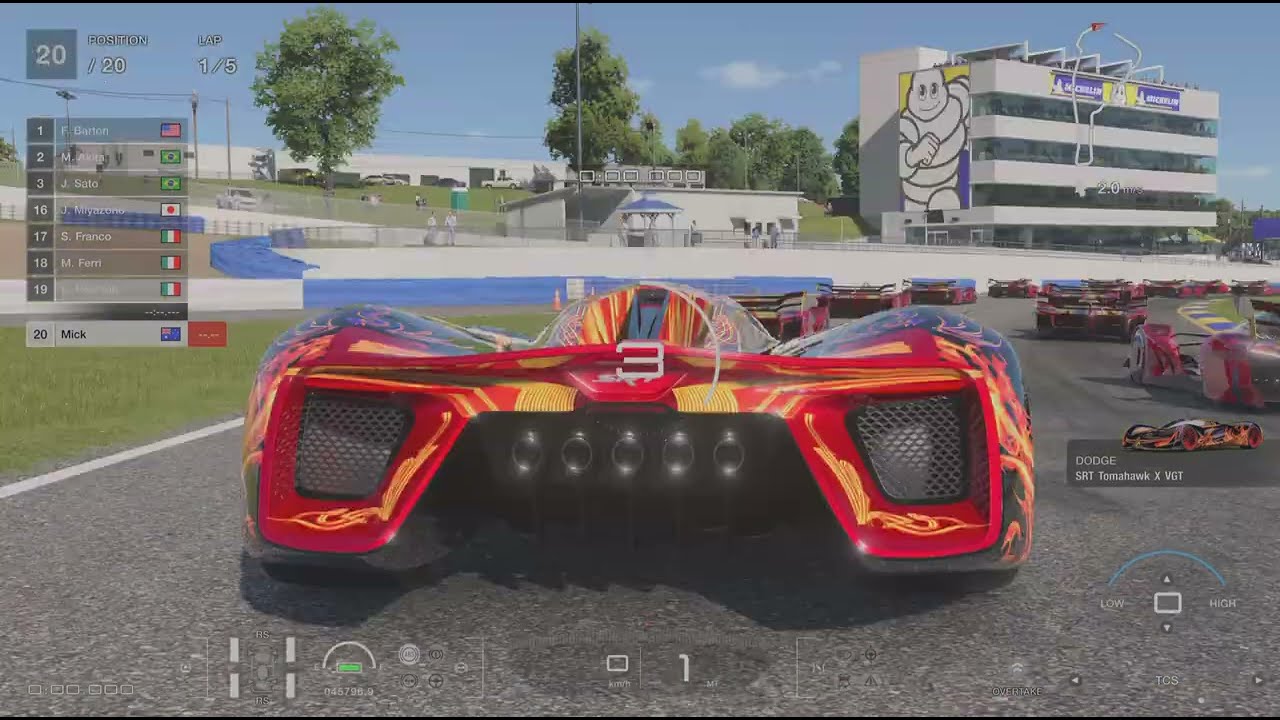 Road Atlanta 5 lap with 1 lap handicap