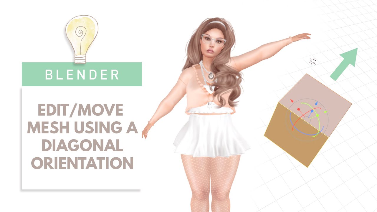 { Creating for SL } Blender | Edit/Move Mesh Using a Diagonal ...