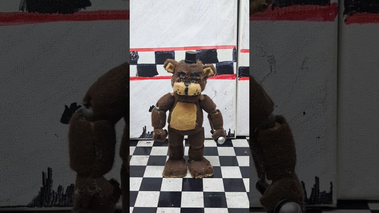 FNaF Flocked Freddy Custom Funko Figure Stop Motion Animation