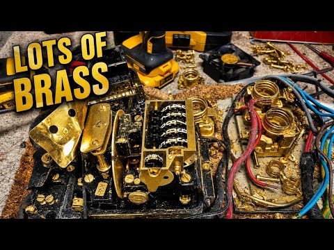 Scraping out old vintage electrical board