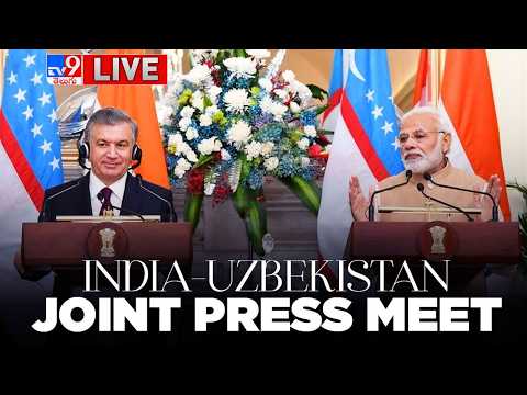 PM Modi, Uzbekistan President Shavkat Mirziyoyev Attend Joint Press Meet - TV9 - TV9