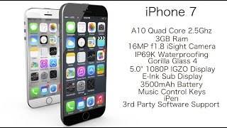 iPhone 7 Specifications - The Phone of Dreams!!
