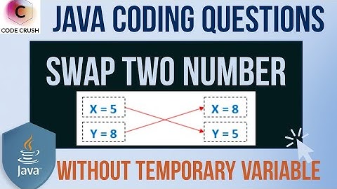 How To Swap Two Numbers In Java Without Using Third Variable | Swap Two Numbers Program In Java