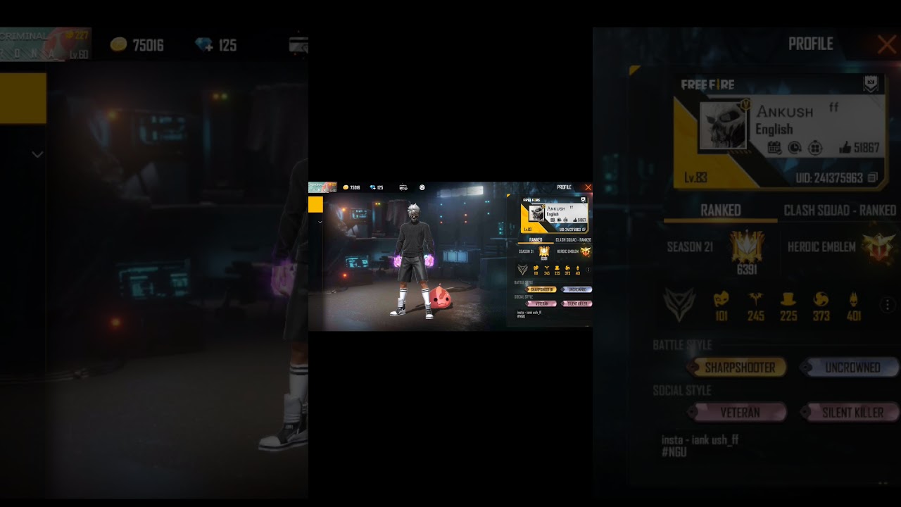 ANKUSH FF ID - DOUBLE HANG LOOSR 