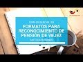 COMO DILIGENCIAR LOS FORMATOS RECONOCIMIENTO DE PENSIÓN DE VEJEZ