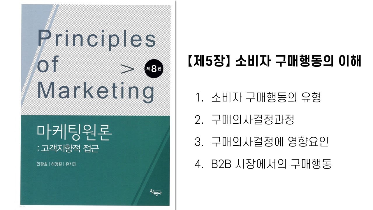 안광호외 마케팅원론 8판 【제5장】 소비자 구매행동의 이해