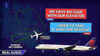 Flight control issue. Delta Boeing 757 declares an emergency during climb out of Phoenix. Real ATC