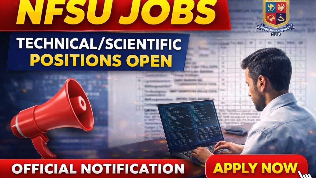 NFSU Recruitment 2026 | Technical & Scientific Posts 🔥Deputy Director, Scientific Officer|Apply Now📢