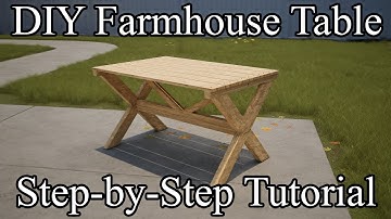 DIY Farmhouse Table — Simple Build with Basic Tools!