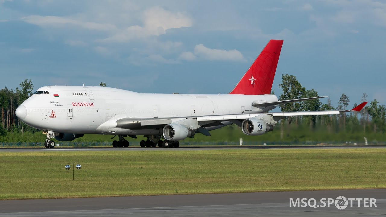 [4K] Rubystar Airways Boeing 747-409(BDSF) | Minsk UMMS/MSQ