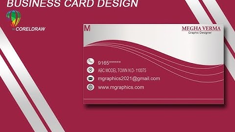 How to make Professional Business Card in CorelDRAW |  visiting card design | CorelDRAW Tutorial