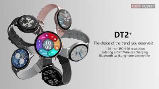 Смарт часы DT2 PRO со сменным дизайном корпуса, bluetooth звонком и фитнес трекером.