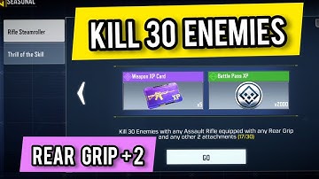Kill 30 Enemies with any Assaut Rifle equipped with any rear grip and any 2 attachments