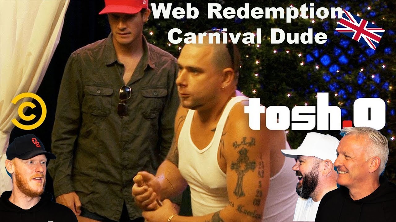 Tosh.O Web Redemption - Carnival Dude REACTION!! | OFFICE BLOKES REACT!!