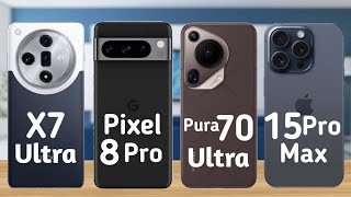Oppo find x7 Ultra Vs iPhone 15 Pro Max Vs Huawei Pura 70 Ultra Vs Google Pixel 8 Pro || MrSBATech