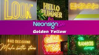 Golden Yellow LED Neon Signs  NeonsignLife® Color