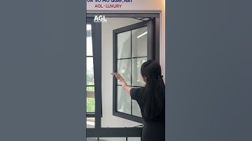 Cửa sổ nhôm kính mở quay, hất