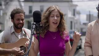 Video thumbnail of "Lake Street Dive plays "Nick of Time" On a Boston Sidewalk"