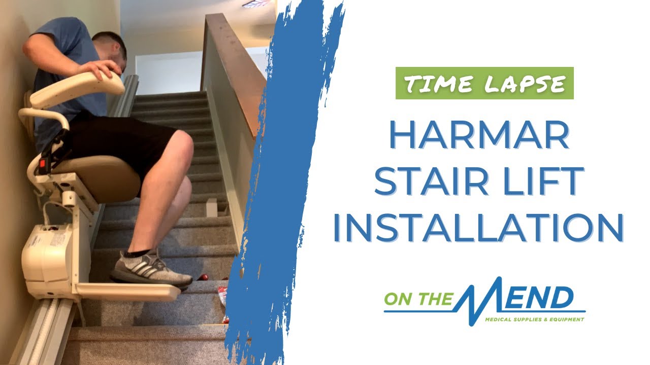 Time Lapse 🎥💚💙 Harmar Stair Lift Installation with Derek +
