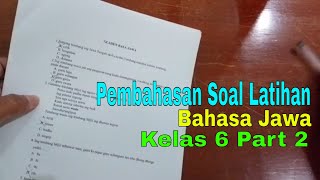 Soal SAS Bahasa Jawa Kurikulum Merdeka _ Kelas 6 Part 2