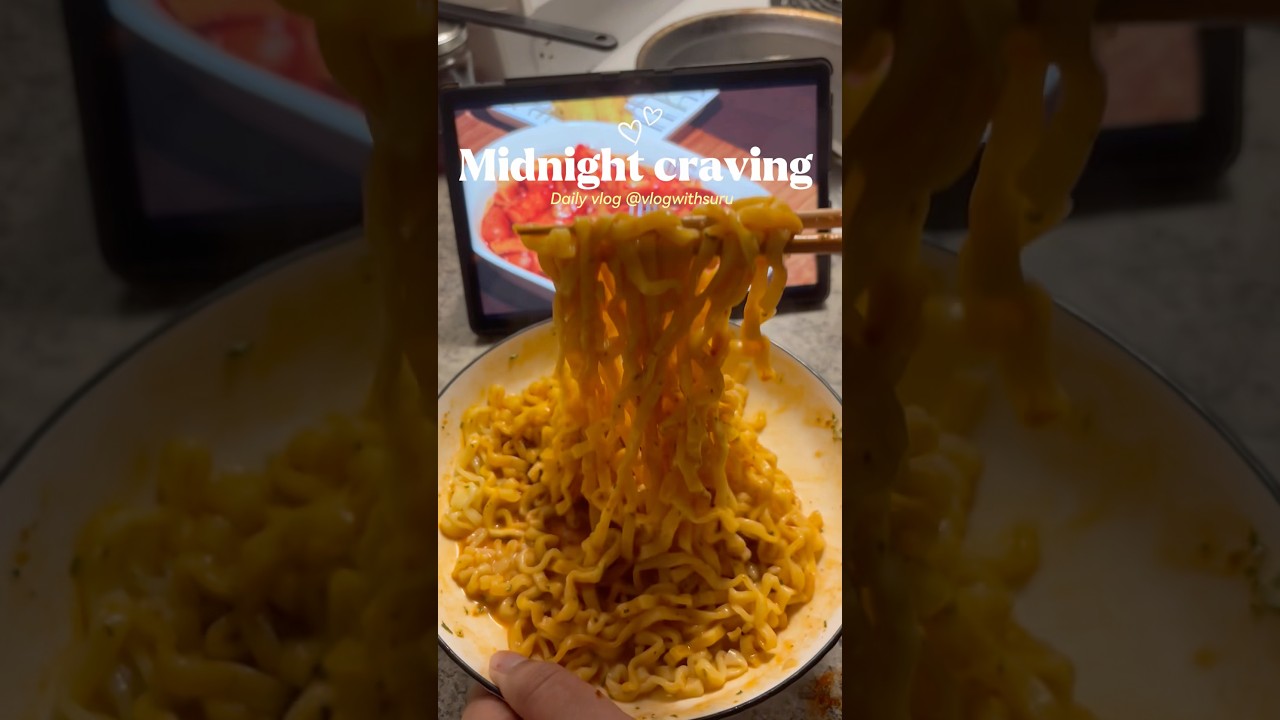 Midnight Cravings Hit Hard 🍜🔥 | Buldak Carbonara Noodles at 12AM 😍