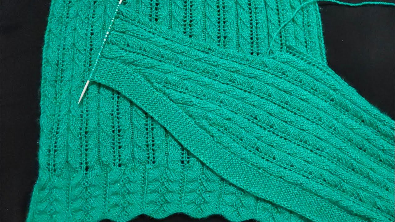 ladies cardigan aage ke dono palon mein v shape neck ki ghate aur armol cutting by creativity lovers