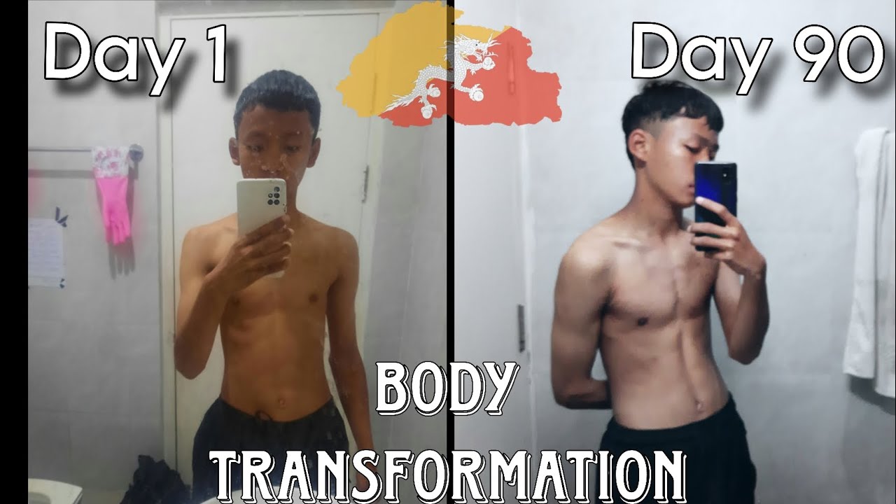 My 6 month body transformation as a student #bhutan #gym #transformation 