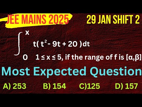 JEE mains pyqs 2025 | Definite Integration most Important question for ...